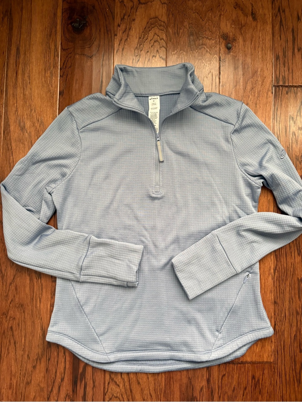 Asics Pale Blue Women's Half-Zip Rib Athletic Pullover